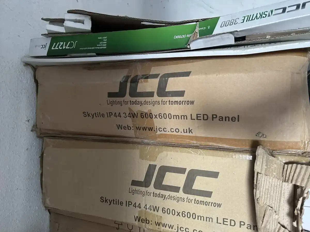 Boxed commercial lighting panels